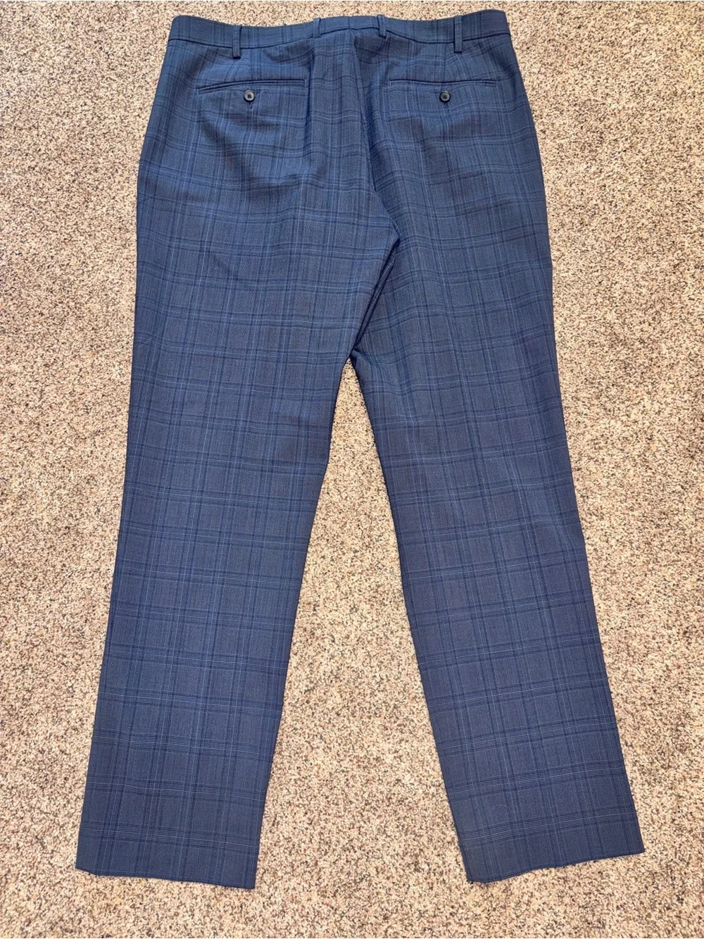 J. Crew Men's Thompson Tapered Blue/Gray Plaid Suit Pants Trouser Size 38x32